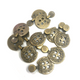Vintage Metal Buttons - (Pack of 10)